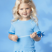 Toddler Baby Rib Double Ruffle T-Shirt